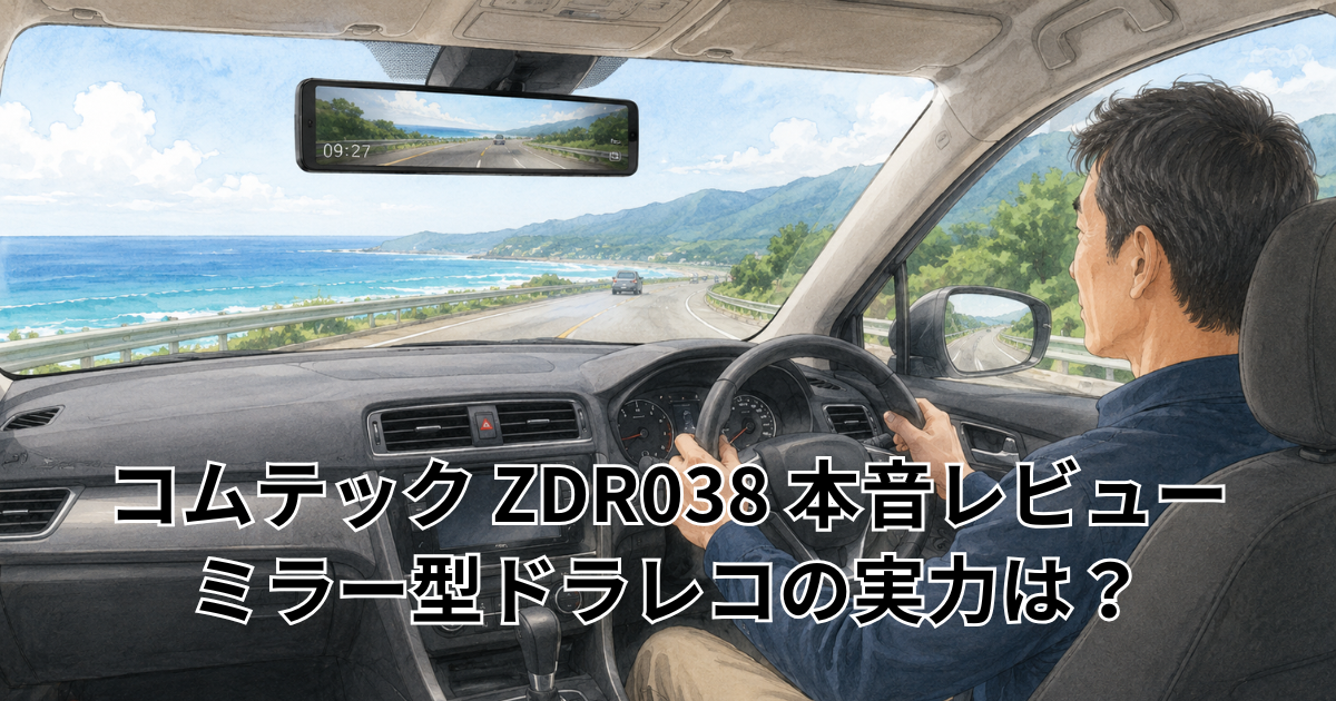 ミラー型ドライブレコーダー ZDR038 コムテック GPS 駐車監視対応 コムテックZDR038ミラー型ドライブレコーダー完全レビュー｜価格
