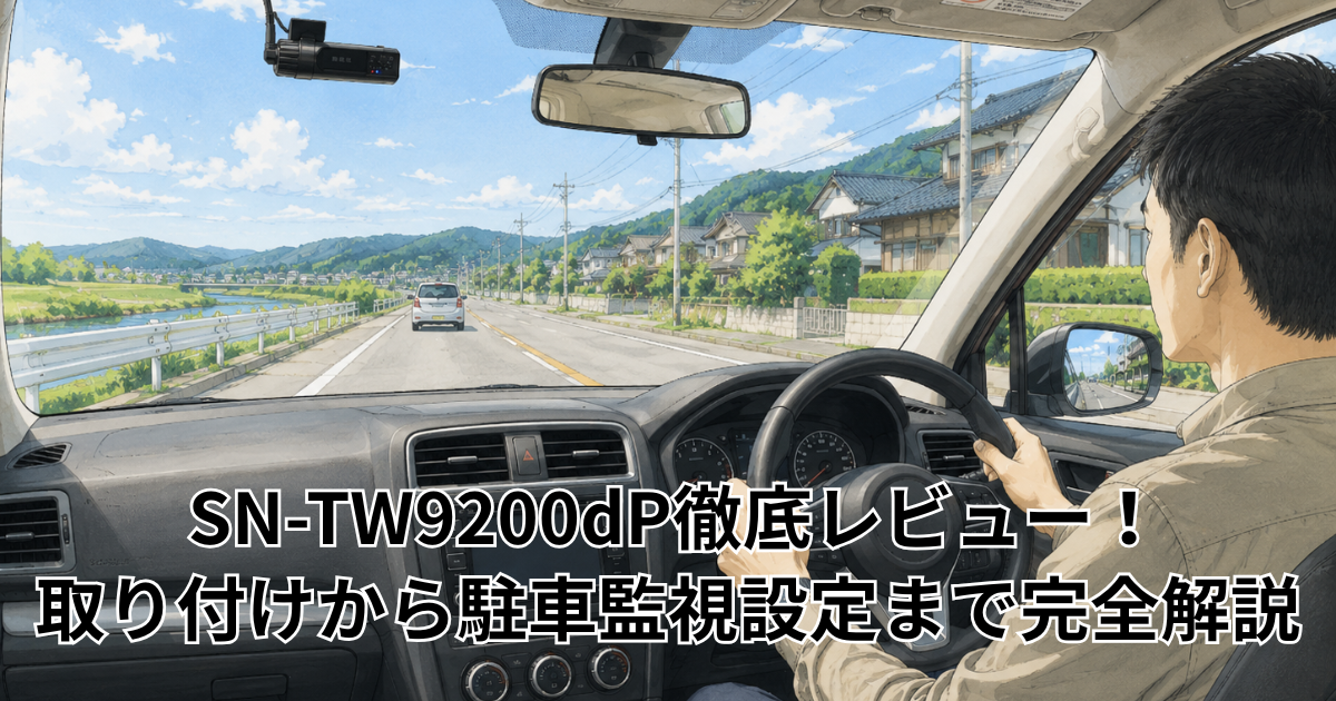 SN-TW9200dP徹底レビュー！取り付けから駐車監視設定まで完全解説