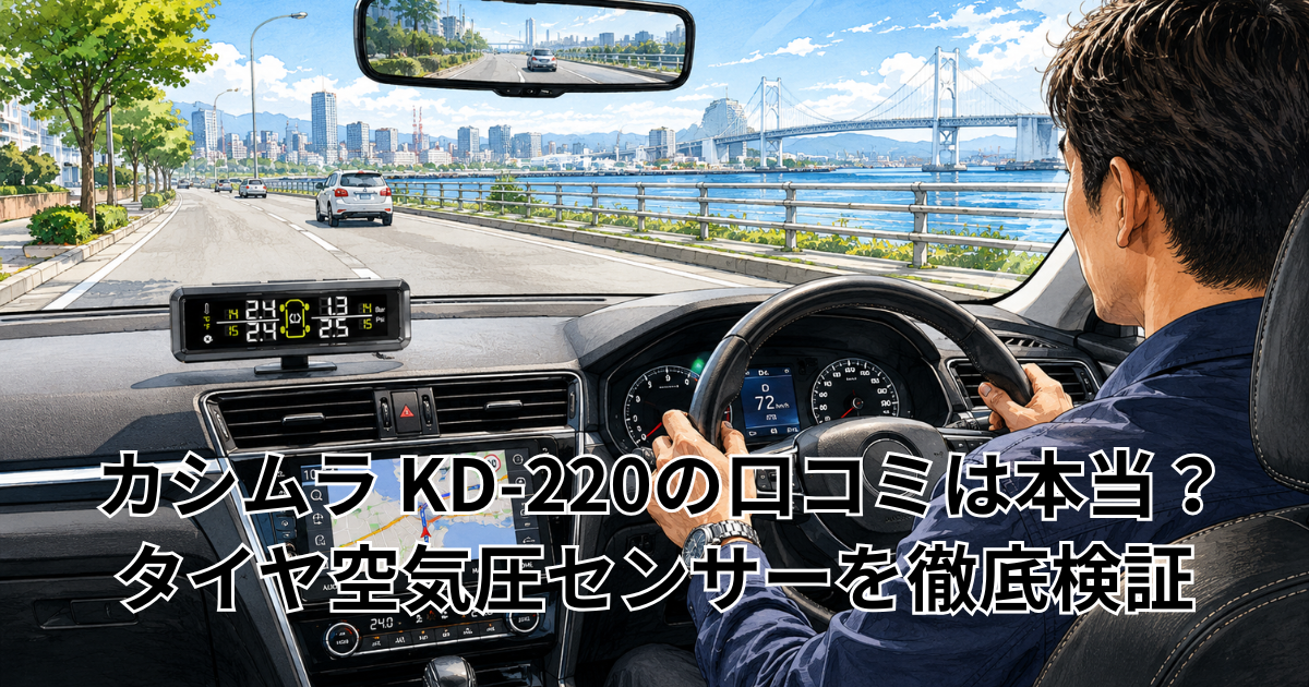 カシムラ KD-220の口コミは本当？タイヤ空気圧センサーを徹底検証