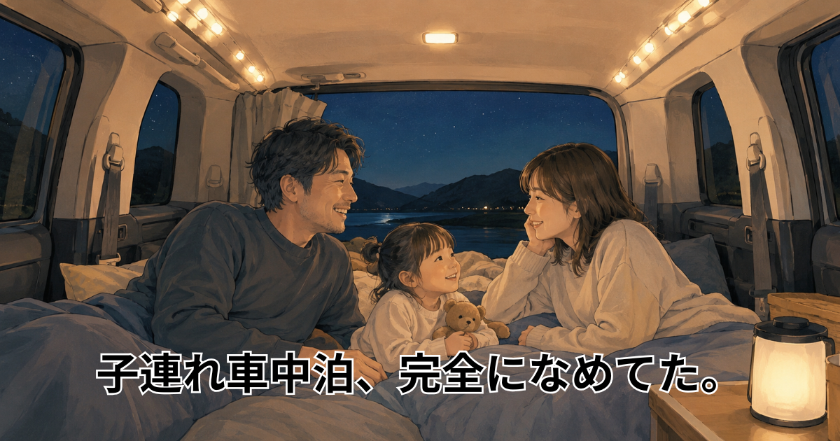 子連れ車中泊、完全になめてた。