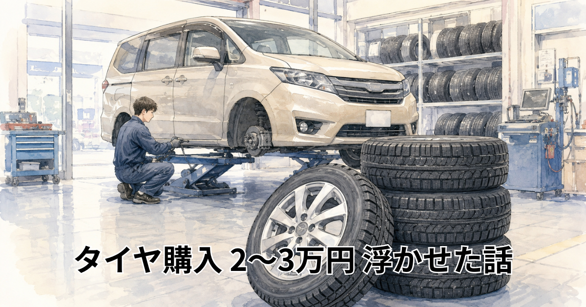 タイヤ購入 2〜3万円 浮かせた話