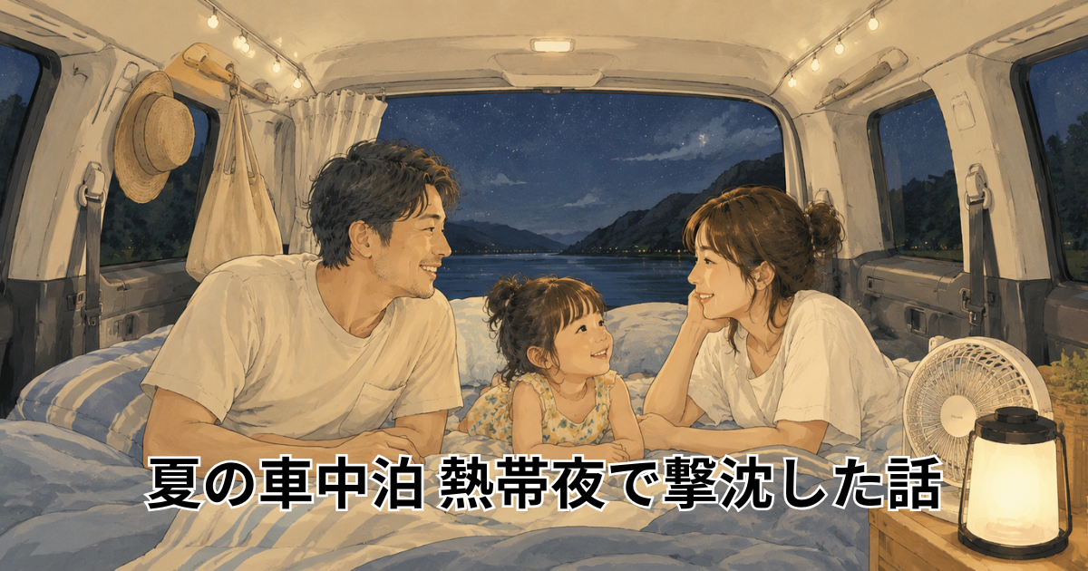 夏の車中泊 熱帯夜で撃沈した話
