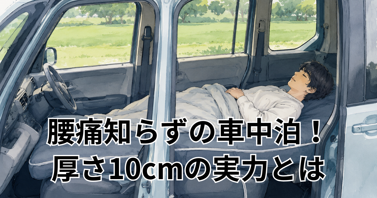 腰痛知らずの車中泊！厚さ10cmの実力とは