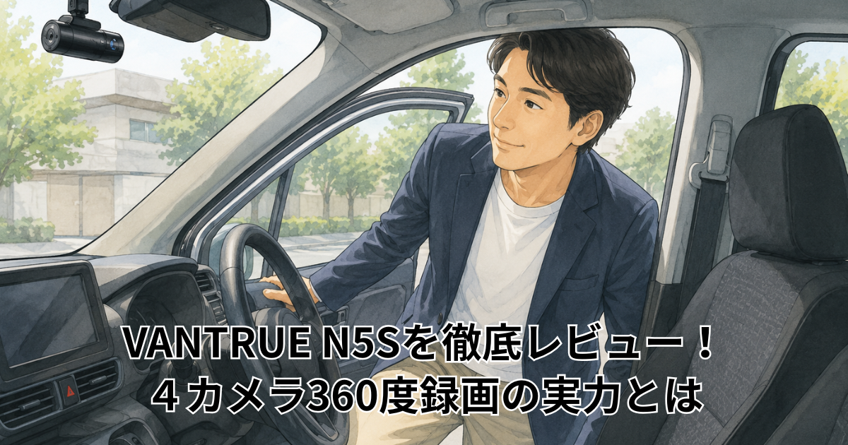 VANTRUE N5Sを徹底レビュー！ ４カメラ360度録画の実力とは